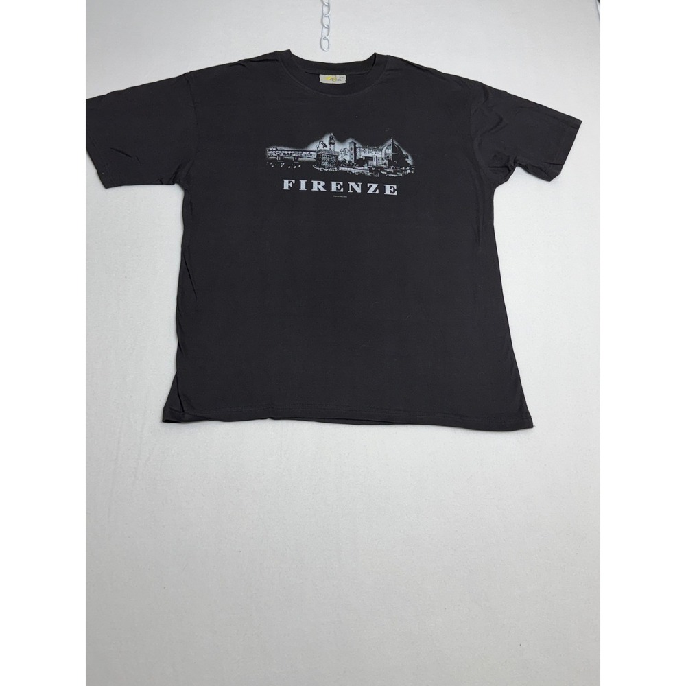 Zeus Firenze Italy Souvenir T-Shirt Mens XXL Black Florence Skyline Graphic Tee